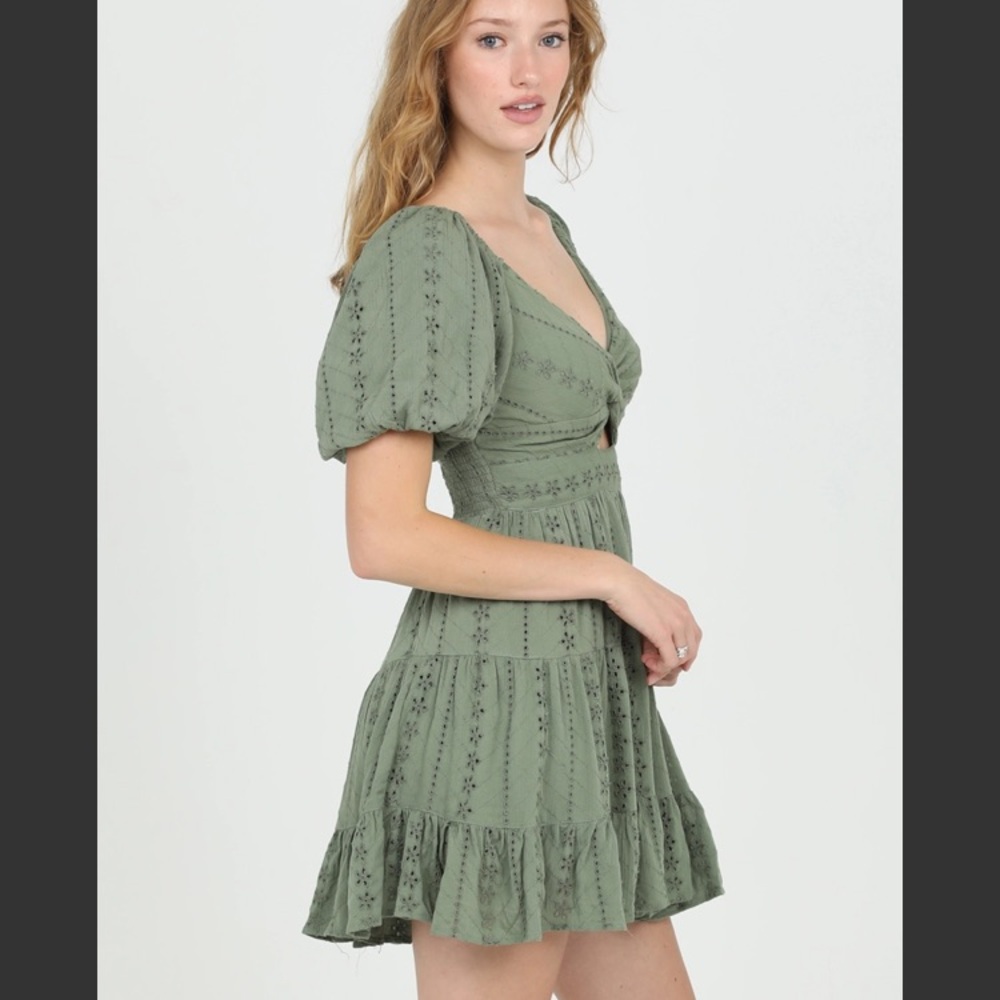 Angie Green Lace Mini Dress - Picture 6 of 6